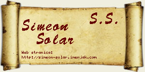Simeon Solar vizit kartica